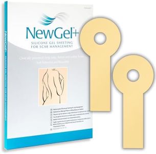 NewGel Advanced Silicone Professional Scar Sheets by MyNewGel, Ultra-Thick, Lollypop-Shaped, for Post Breast Surgery Cosmetic Procedure, 2.9" x 6.5" (2-Count) - BEIGE