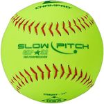 CHAMPRO ASA 11" Slow Pitch Softballs with Durahide Cover and .52 COR, 12 Pack