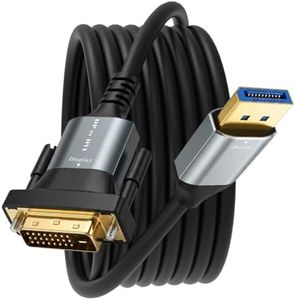 ZVOIYKM DisplayPort to DVI Cable 1.8m/6ft, Unidirectional DP to DVI Adapter with Aluminum Shell, Gold-Plated Pure Copper Core 1080P@60Hz Video Cord Compatible with Laptop, Desktop, GPU