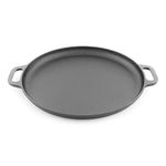 ForHauz Pre-Seasoned Cast-Iron Griddle/Pizza Pan, 14", Black (hg-1118-pz-pan)