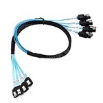 Cablecc Internal SAS 4 SATA Host to 4 SATA 7pin Target Hard Disk 6Gbps Data Server Raid Cable 50cm