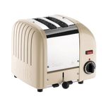 Dualit Classic 2 Slice Vario Toaster, Stainless Steel, Hand Built in the UK, Replaceable ProHeat Elements, Defrost Bread, Mechanical Timer, Replaceable Parts, Cream, 20247