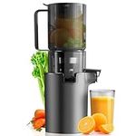 Masticating Juicers, Slow Cold Press Juicer Machine with 4.1-inch (104mm) Wide Feeding Mouth, Juicer Machines with Low Noise for Whole Vegetables and Fruits