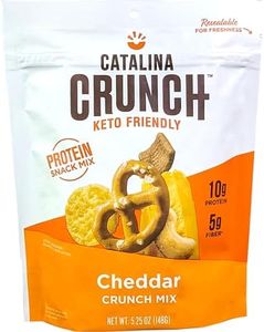 Catalina Crunch Keto Snack Mix | Keto Friendly, Low Carb,No Added Sugar, Protein Snacks - Cheddar, 148g