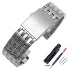 ZHUOLEI Diesel Watch Band Replacement Stainless Steel Watch Strap with Double-Lock, Replacement for Diesel Watches Men(24mm,26mm) with Tool