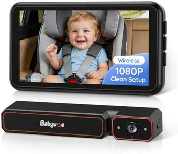 Babyvue Wireless Baby Car Camera, No Wiring Baby Car Monitor Easy Setup