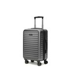 THE ASSEMBLY Hard Shell Cabin Luggage 55 Cms - Premium Polycarbonate Spinner 4 Wheels Trolley Bag 20 Inches - Lightweight Cabin Bag For Flight - Grey- Starklite