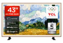 TCL 43A400PRO-UK 43 Inch NXTVISION QLED Art TV, 4K HDR, Google TV, Frame Design, Dolby Vision, Dolby Audio, AirPlay 2 (2026 New Model)