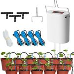 Serplex® Automatic Watering System Kit for 16 Potted Plants Mini USB Rechargeable Drip Irrigation System with LED Digital Programmable Water Timer Smart Indoor Irrigation System with Accessories