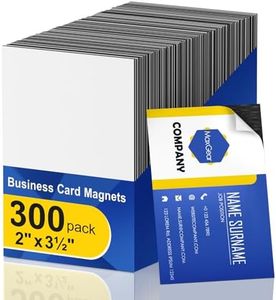 MaxGear 300 Pack Business Card Magnets Peel and Stick,Self Sticky Name Card