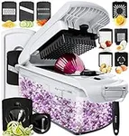 Fullstar Vegetable Chopper, Cheese Slicer, Food Chopper, Veggie Chopper, Onion Chopper, Vegetable Chopper with Container, Mandoline Slicer & Cheese Grater (Multi Blade White)