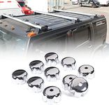 Roof Rack Knob Cover, Roof Rack Screw Trim Cap Cover Fit for Hummer H2 2003-2009, Roof Rack Cross Bar Rail Screw Trim Cap, ABS