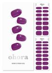 ohora Semi Cured Gel Nail Strips (N Tint Purple) - Salon-Quality, Long Lasting, Easy to Apply & Remove - Includes 2 Prep Pads, Nail File & Wooden Stick - Purple