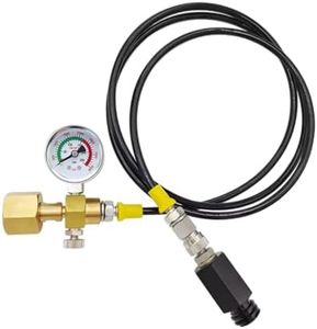 Soda Machine Co2 Adapter with High Pressure Hose,Co2 Tank Direct Adapter to TR21-4 Soda Water Maker,Soda Maker Parts Accessories compatible with Onetouch,Jet,Aqua Fizz, 60inch with Gauge