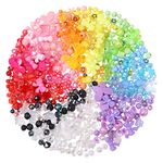 Nenjindz 500pcs Acrylic Assorted Beads Flower Bowknot Butterfly Starfish Bear Candy Beads Pastel Beads Candy Color Plastic Beads Aesthetic Beads for Bracelets Jewelry Making Necklaces DIY Crafts