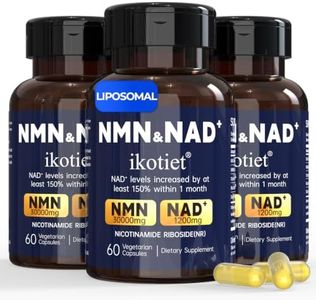 ikotiet NMN Supplement with NAD+ and Nicotinamide Riboside, NMN & NAD+ Dual Benefits, NMNH Alternative, Supports Cellular Energy & Anti-Aging, 30 Day Supply 60 Capsules, Third-Party Tested, 3 Pack