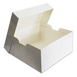 Reynards White SQUARE Cake BOXES - PACKS OF 5 - perfect for transporting your creations! (12 Inch)