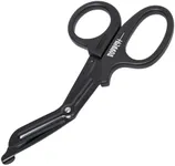 Madison Supply Medical Scissors for Nurses, EMT & Trauma Shears - 7.5" Premium Quality Stainless Steel Bandage Scissors for Nurses - Nursing Scissors - Fluoride-Coated w/Non-Stick Blades, 1pk (Black)