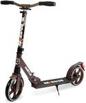 Hurtle Two Wheel Scooter for Teens, Smooth Gliding Kick Scooter for Adults w/Adjustable Height for Ages 8+, Portable All Terrain Scooter w/Carry Straps, Easy to Fold