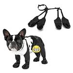 Waterproof Dog Boots Small Breed, Adjustable Dogs Shoes Dog Boots with Suspenders, Paw Protector Dog Booties Dog Rain Boot for Outside Running Playing Dirty-Proof