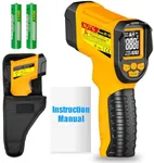 NJTY Infrared Thermometer Gun, -58℉ to 1472℉, High Precision, Non-Contact Laser Temperature Sensor with Backlit LCD, for Cooking, BBQ, Automotive, Industrial Use