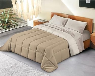 Banzaii Trapunta Invernale in Ecopiuma Double Face Super Soft Una Piazza Singolo 170x260 cm Panna/Beige