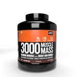 QNT Muscle Mass 3000 | Weight Gainer and Muscle Gainer Supplement | 3Kg | Choco Almond Flavour | 20 Servings (18g Protein, 1.5g Dietary Fibre, 110g Carbs)