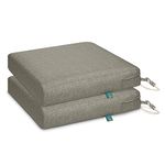 Duck Covers CMRCH17173-2PK Weekend Water-Resistant 17 x 17 x 3 Inch Dining Seat, Moon Rock, 2-Pack Outdoor Cushion