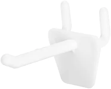 MECCANIXITY Plastic Pegboard Hooks 2 Inch Fits 1/4 Inch Holes Pegboards for Store Garage Office, Pack of 20