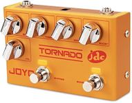 JOYO José de Castro Signature Dual Overdrive & Boost Guitar Pedal, 5-Knob Control with Independent Drive/Boost Footswitches & 3-Band EQ, True Bypass (TORNADO R-21)