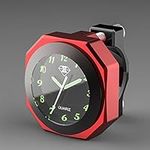 PerfecTech Waterproof 7/8"- 1 1/8" Handlebar Luminous Dial Motorcycle Clock for Dirt Bike Motocross Yamaha Kawasaki Honda Suzuki Harley Davidson (Red)