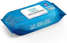 HandyBath Adult Wet Wipes Scented, Extra Large Cleaning Wipes with Aloe Vera & Chamomile, 64 Wipes - Senior Care, Outdoor Activities, Travel Essentials