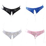 KHUFUZI Women's 4 Colors Pack Sexy Lace Lingerie Panties Sleepwear Gift for Girlfriend (4 Colors)