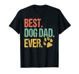 Vintage Best Dog Dad Ever Funny Dog Lover Gifts Father's Day T-Shirt