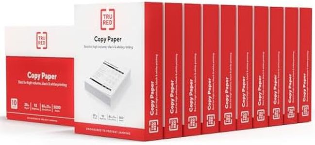 TRU RED 8.5" x 11" Copy Paper, 20 lbs., 92 Brightness, 500 Sheets/Ream, 10 Reams/Carton (TR56958)