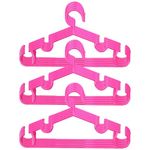 Heart Home Pack of 15 Kids Hangers for Clothes | Small Hangers for Wardrobe | Baby Cloth Hanger | Mizano Plastic Hangers | Pink