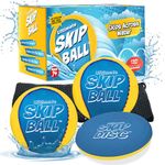 Ultimate Skip Ball (Yellow/Cyan) Top Beach Games, Water Toys & Gifts for Kids Birthday Presents & Cool Summer Ideas for Boys Girls Men Women - Best for Family Sand & Swimming Pool Fun 2024