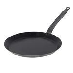 Harold Import Company, Inc. De Buyer Crepe Pan, Blue Steel, 6.5-Inch Cooking Surface, 8-Inches Rim to Rim