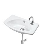 Vardhman Ceramics Wash Basin Wall Hung Mounted Glossy Finish White Sink for Bathroom - (18 x 9 x 6 Inch)