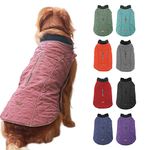 EMUST Winter Dog Coats, Dog Apparel for Cold Weather, British Style Windproof Warm Dog Jacket for Dog Coats for Winter, 7 Sizes 13 Colors (X-Small(Pack of 1), Pink)