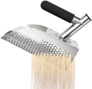 SIVEIS Sand Scoop for Metal Detecting, 304 Stainless Steel Metal Detector Sand Sifter, Fast Beach Sand Sifter with Non-Slip Handle, Rugged Finds Shovel