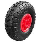 10" Inch Solid Puncture Proof Tyre 3.5-4 PU Foam Filled Wheel for Sack Truck Hand Car Trolley Cart 35mm 4.10/3.50-4