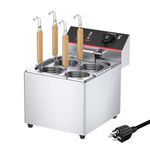 SEASAND Electric Noodle Cooking Machine, Pasta Cooker, Table Top 4 Hole Pasta Cooker with Noodle Filter, Suitable for Homes and Restaurants 240V 3.5KW