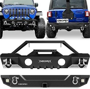 OEDRO Front & Rear Bumper Fit on Jeep Wrangler 2018-2025 Jeep Wrangler JL & Unlimited(2/4 Doors), Off Road Bumper w/Fog Light Hole & D-Rings & Winch Plate