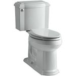 KOHLER K-3837-95 Devonshire Comfort Height Two-Piece Elongated 1.28 gpf Toilet, Ice Grey