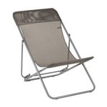 Lafuma Mobilier Maxi Transat Sun Lounger with Cannage Phifertex graphite 2021 Camp Stool