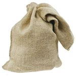 Pack of 5 x Natural Hessian Large Jute Sacks (50 x 80 cm / 25 Kg) Hessian Bags Made of Tearproof Jute Fabric for Potatoes, Vegetables, Coffee Beans, Burlap Sack