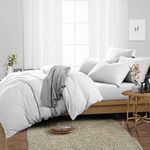 SATEEN BEDDING STORE - Zippered 100% Egyptian Cotton & 800TC Duvet Cover, Quilt Cover, Comforter Cover, Razai Cover and Blanket Cover 3 Piece Set - White Solid, Queen Size.