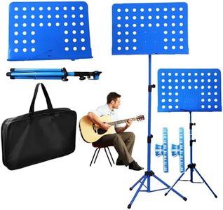 Lightweight Portable Folding Music Sheet Stand, Music Clip, Bag 3/1 Basic Kit. Guitar Ukulele Bass Band Choir Praise Violin Club Instruments Players Use. (Normal 3/1 BL)