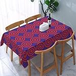 Design Target Print Rectangular Tablecloth Spill Proof And Waterproof,Tablecloth For Outdoor Use, Parties Christmas (137x183cm)